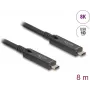 DeLOCK USB-Kabel USB 3.2 Gen 2 8m USB C Schwarz 84256