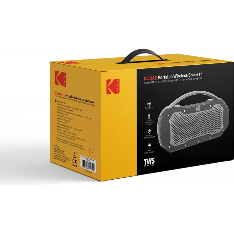 Tragbarer Lautsprecher Kodak PWS-2261, Schwarz