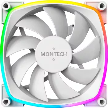 Montech AX120 120mm PWM ARGB Gehäuselüfter, 3er-Pack, Weiß