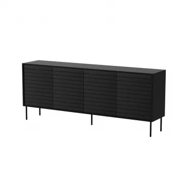 Kommode cama meble Cama 4D CORTINA — 2000×400×810 mm, schwarz, Spanplatte