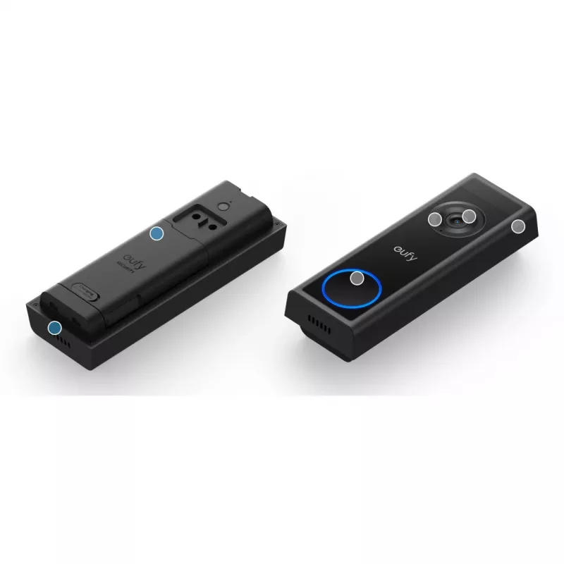 Video-Türklingel Eufy C31 2K mit microSD-Unterstützung, 2560×1440, 6500 mAh, kabelgebunden & kabellos, schwarz