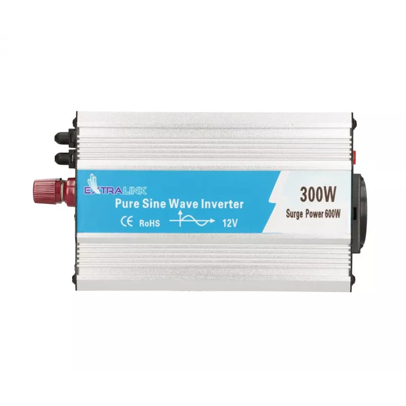Spannungswandler Extralink OPIP-300W 12V 300W reiner Sinus, Aluminiumgehäuse, aktive Kühlung