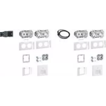 Hager Set 2 workstations with 3 GAPSET2Std+USB-Charger 15W 2xRJ45 Cat