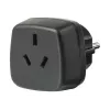 Reiseadapter AUS/CN > Geerdeter Stecker, Steckdosenadapter schwarz