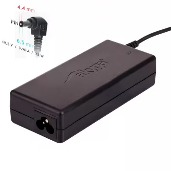 Laptop-Netzteil Akyga AK-ND-19 — 75 W, 19,5 V, 3,9 A, AC/DC, schwarz