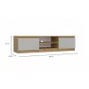 MALWA 140 TV-Schrank, Artisan-Eiche/Kaschmir