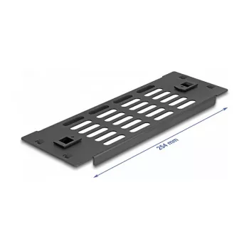 Belüftete Blindplatte DeLOCK 10 Zoll Netzwerkschrank-Panel 2U schwarz
