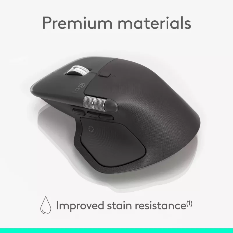 Logitech Logitech MX Master 4 for Business Maus – Kabellos + Bluetooth, 8000 DPI, Graphit | Logitech