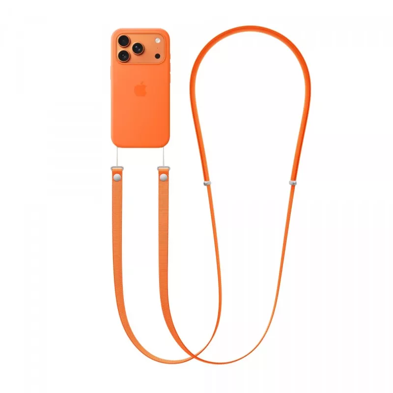 Apple Crossbody-Trageriemen Orange – Länge 2,08 m, rPET und Edelstahl
