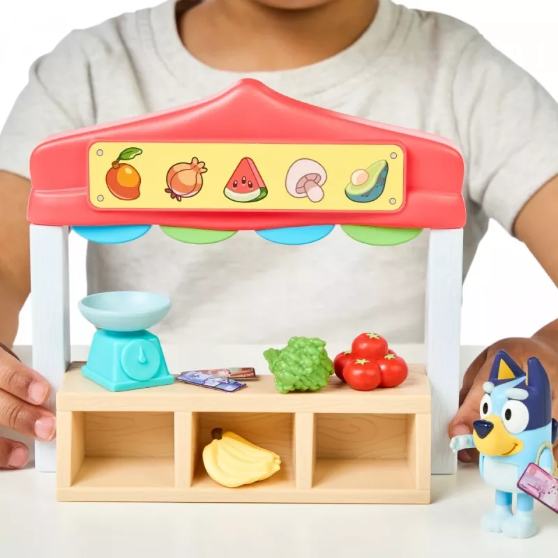 Spielzeugfiguren-Set TMTOYS Mini Bluey Lebensmittelladen BLU17555 – Mini-Figurenset für Spielspaß