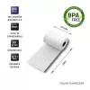 QOLTEC Papier-Etikettendrucker-Etiketten, 5,7 cm Breite, weiß, 55 g/m², 10er-Pack (Modell 51896)