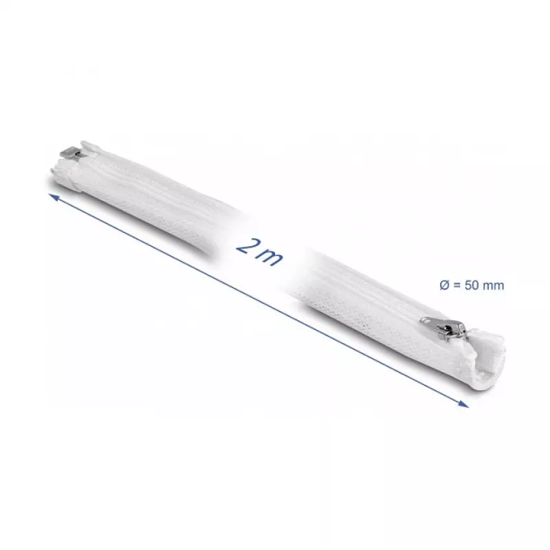 Geflechtschlauch DeLOCK 20829 2 m x 50 mm weiß