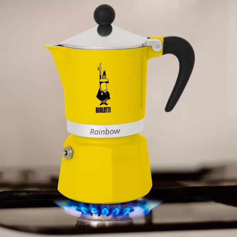 Moka pot Bialetti Rainbow Schwarz Gelb