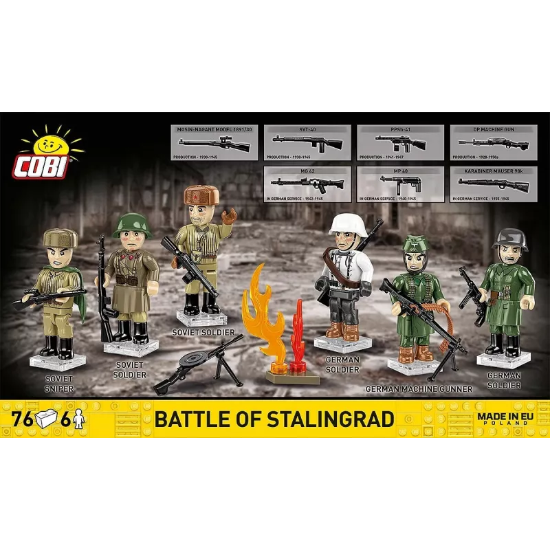 Cobi Bausteine Schlacht um Stalingrad Modellset — 76 Teile, historisches Diorama
