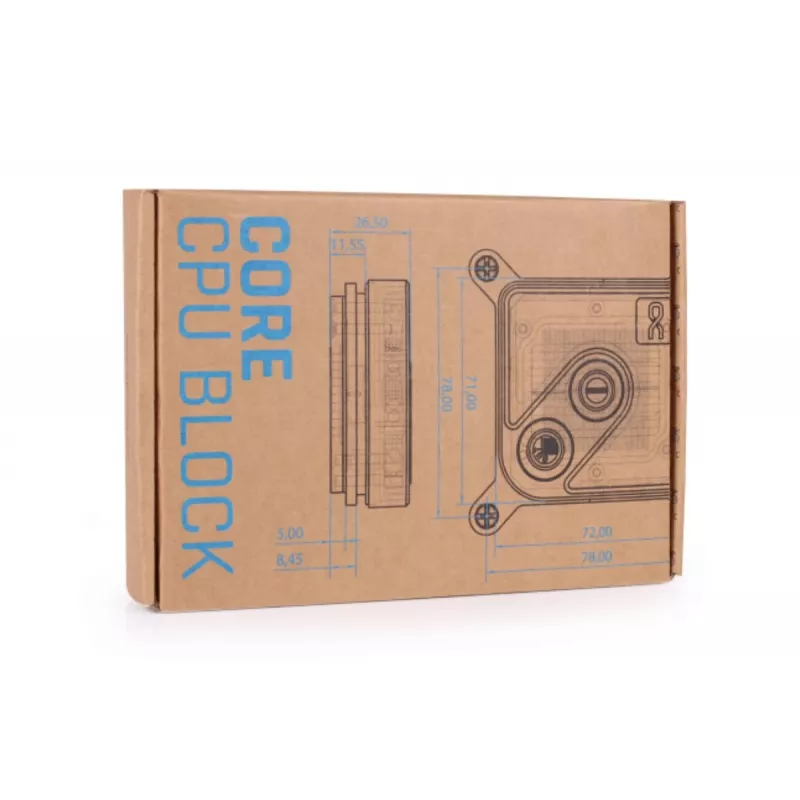 Wasserblock Alphacool Core 1 Schwarz Messing Kupfer 72mm