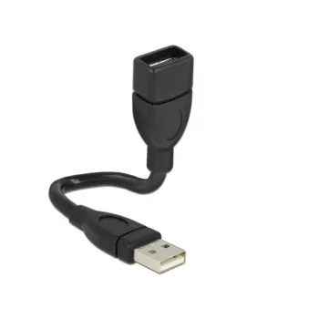 USB-Kabel DeLOCK 15cm USB 2.0 USB A Schwarz