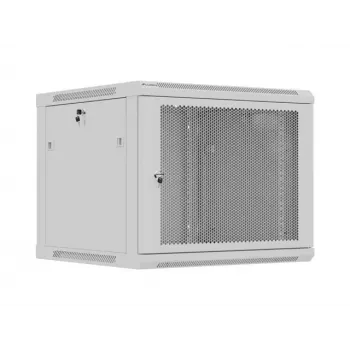 Wandmontierter 19-Zoll-Schrank LANBERG 9U 600x600 mm grau mit perforierter Tür