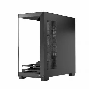 PC-Gehäuse MODECOM Volcano Stellar NF ATX Midi Tower, gehärtetes Glas, schwarz, unterstützt ATX/micro ATX, GPU bis 420 mm, CPU-Kühler 175 mm