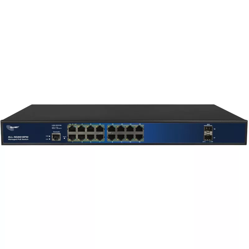 PoE-Switch ALLNET ALL-SG8618PM 18-Port Gigabit (16 PoE + 2 Uplink)