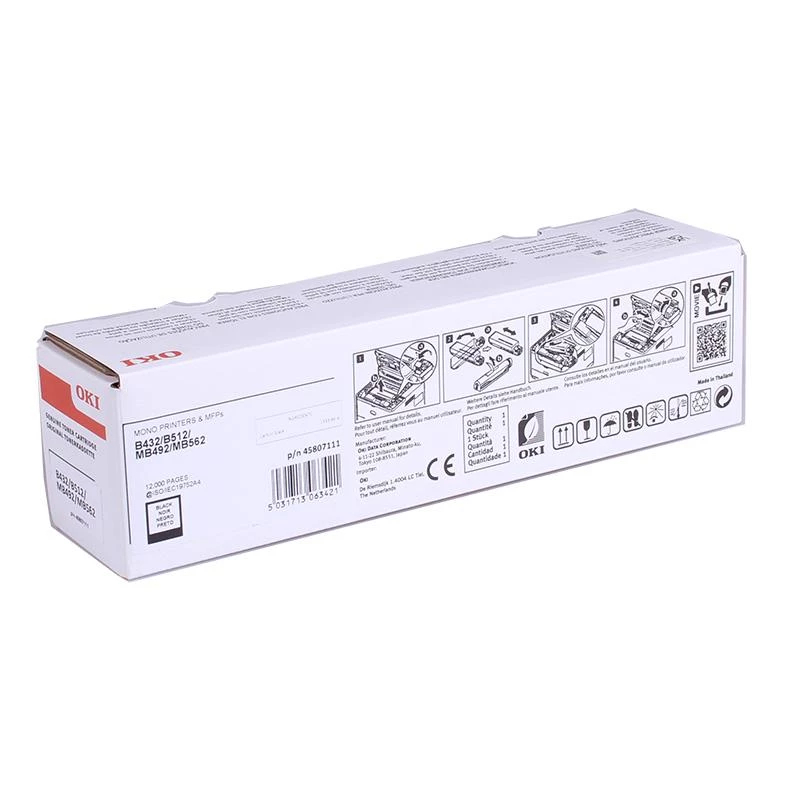Oki B432 12K Tonerkartusche Ultra High Yield Schwarz 45807111 OK06342