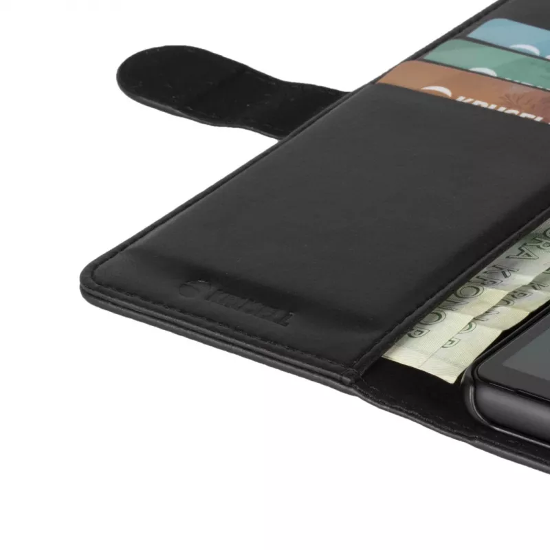 Phone wallet Krusell für Apple iPhone 12 Pro Max – schwarz, Folio-Etui mit Kartenfach