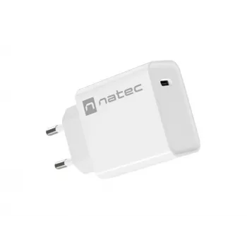 Indoor USB-C Schnellladegerät NATEC RIBERA 12V 20W Quick Charge 3.0 Weiß