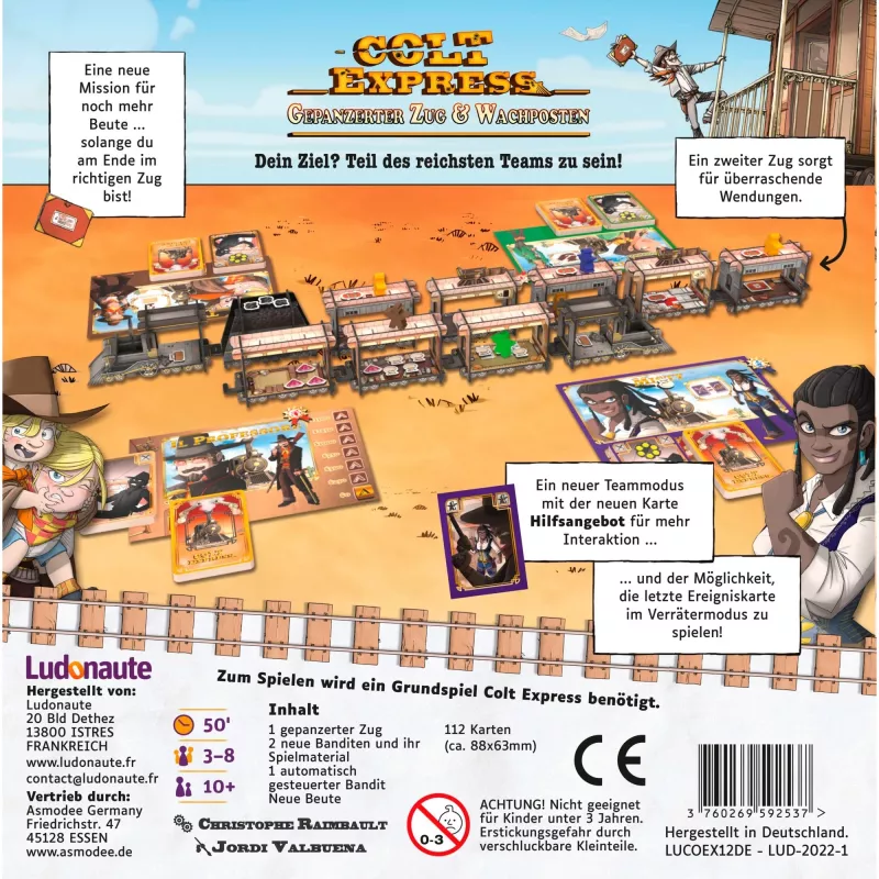 Colt Express - Gepanzerter Zug & Wachposten, Brettspiel-Erweiterung