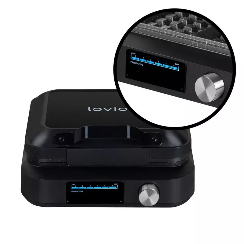 Lovio LVWF002BK Waffeleisen 1500W Schwarz