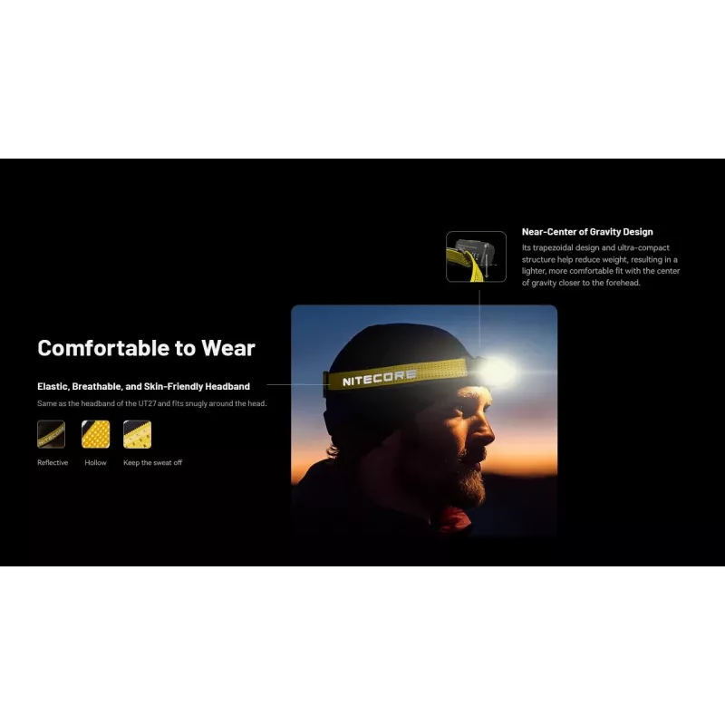Nitecore NU27 Stirnlampe Schwarz, Gelb LED-Stirnlampe