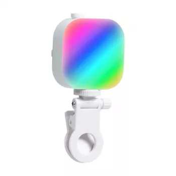 Telesin Ice Cube Selfie-Licht mit Telefonhalterung P5-BGD-03 — kompakte LED-Füllleuchte und verstellbare Smartphone-Halterung