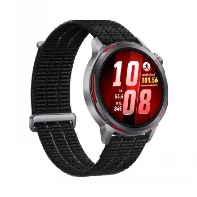 Smartwatch HUAWEI GT Runner 2 — 1,32 Zoll (3,35 cm) AMOLED 466×466, Titangehäuse, GPS, Fluorelastomer-Armband schwarz