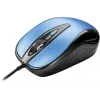 USB-Kabelmaus, 4 Tasten, optisch, symmetrisch, Blau