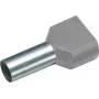 Cimco 187703 Doppeladerendhülse 0,75 mm² teilweise isoliert Grau 100 Stück (187703)
