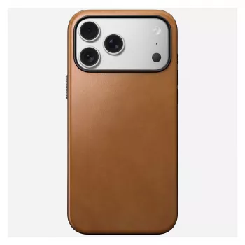 Handyhülle Nomad Modern Leather Case Cover für iPhone 17 Pro Max, 17,5 cm (6,9 Zoll), Tan, Leder + PC/TPU