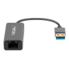 USB-Hub NATEC Cricket USB 3.2 Gen 1 Typ-A mit RJ-45 Ethernet 1000 Mbit/s, Aluminiumgehäuse, schwarz