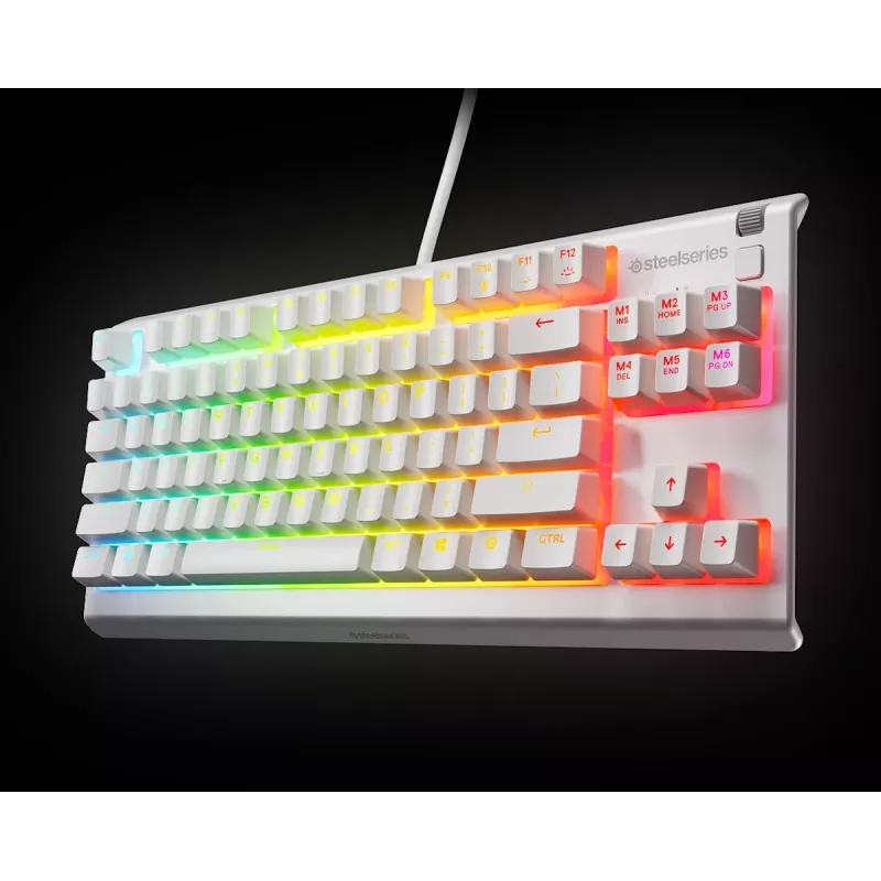 Tastatur SteelSeries Apex 3 TKL US, weiß