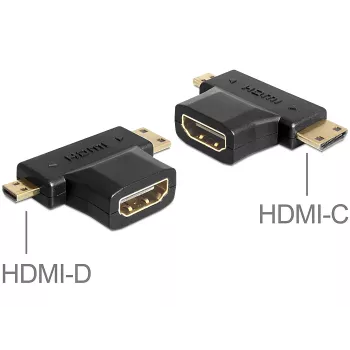 Kabel-Gender-Changer HDMI-C HDMI-D HDMI-A DeLOCK 65446