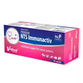 Vetfood Vetfood Premium NTS Immunactiv 120 Kapseln — Nahrungsergänzungsmittel für Hunde und Katzen, Unterstützung des Immunsystems