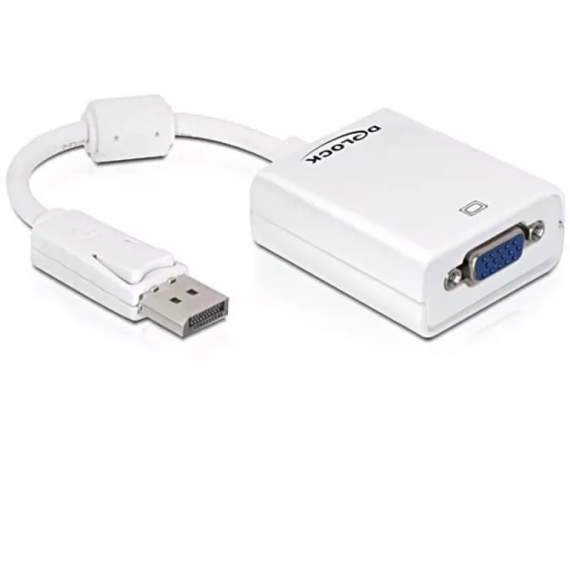 Videokabel-Adapter DeLOCK 61766 0,125m VGA DisplayPort Weiß