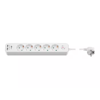 Steckdosenleiste Goobay 5-fach mit Schalter und USB