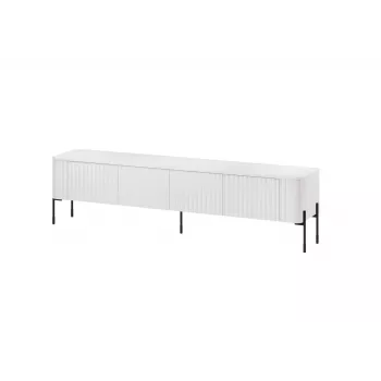 TV-Schrank Cama Meble VERA 190x40x50 cm, mattweiß, Spanplatten-Oberplatte