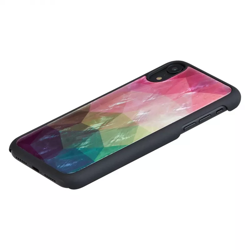 Smartphone-Hülle iKins für iPhone XR — Wasserblumen-Design, schwarz