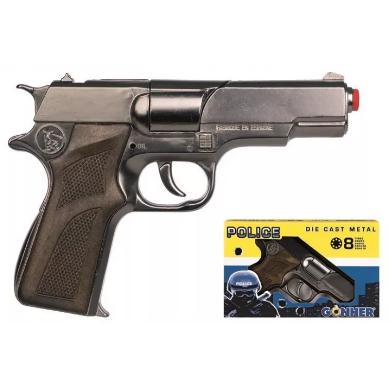 Metall-Polizeipistole Pulio GONHER 125/0 155125/0 — Metall-Spielzeugpistole, Modell 125/0