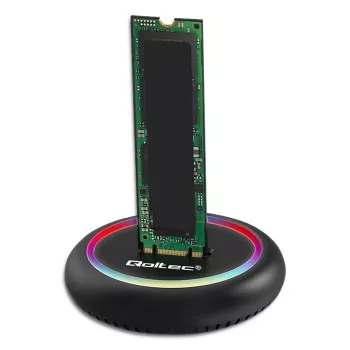 Qoltec 52275 M.2 SSD-Dockingstation, SATA/NVMe, USB-C
