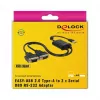 Serielles Kabel DeLOCK 63950 USB 2.0 Typ-A 2 x RS-232 DB9 Schwarz 0,6 m