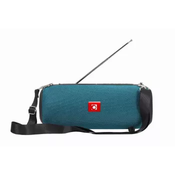 Stereo tragbarer Lautsprecher GEMBIRD SPK-BT-17-G — Bluetooth 5.1, 5 W RMS, 1200 mAh, MicroSD, FM, AUX