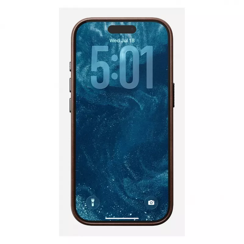 Handyhülle Nomad Traditional Leather Case für iPhone 17 Pro, Leder-Mikrofaser, passend für 6,3 Zoll (16 cm), braun