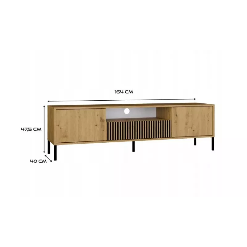 RTV KAMARO 160 schlank/GŁ ARTISAN OAK