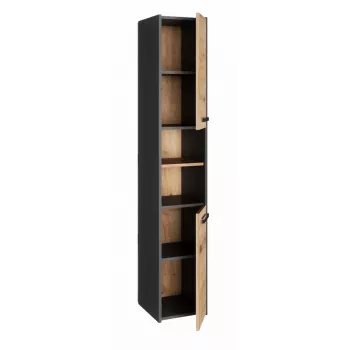 Topeshop S30 ANTRACYT/ARTISAN Badezimmerschrank