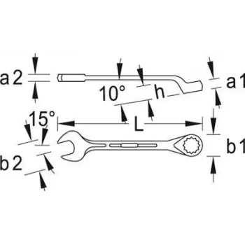 Kombinationsschlüssel Gedore 6003770 Tiefe 92 mm Höhe 54 mm Gewicht 1,89 kg